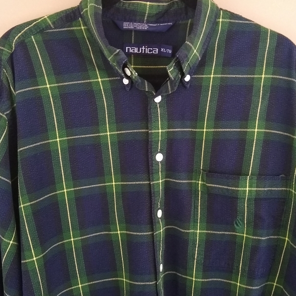 Nautica Other - 4/$50 Nautica Textured Plaid Button Down SzXL
